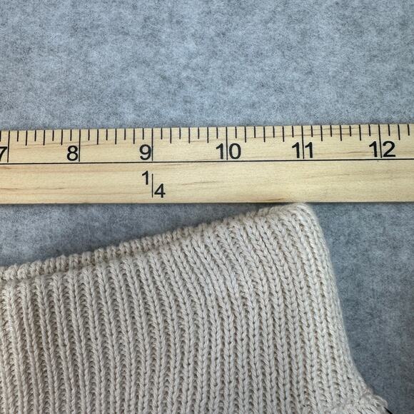 Sincerely Jules Crochet Knit Crop Top & Pants Set XS Oatmeal Stretch Loungewear - Picture 9 of 13